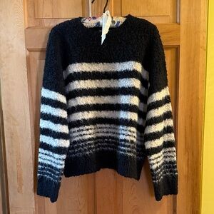 Universal Thread Black and White Striped Sweater
